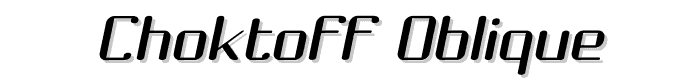 Choktoff Oblique font